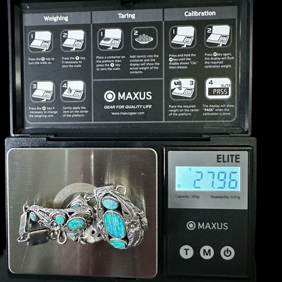 Fire Opal Solid Sterling Silver Bracelet - Picture 12 of 14